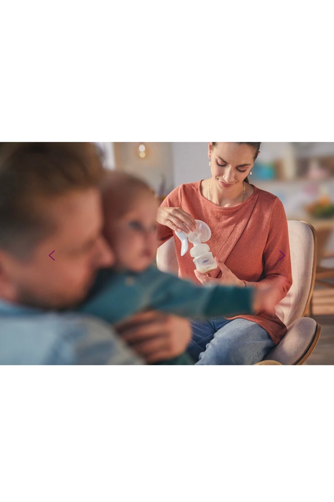 Philips Avent SCF330/40 Comfort Tire-lait manuel avec réservoir à lait