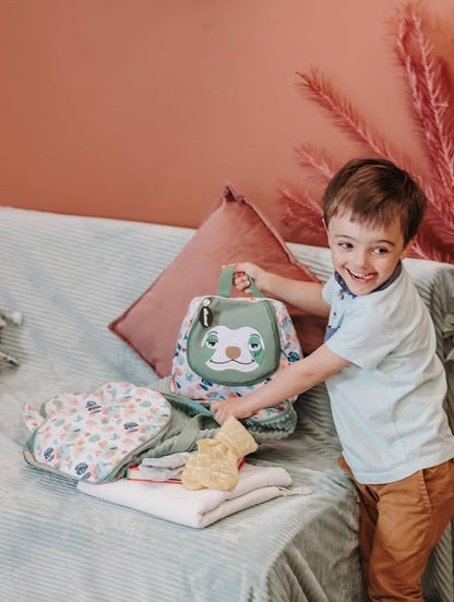 LES DEGLINGOS - Trousse de toilette - bébé et enfant - Rangements astucieux - Vert / Le Paresseux
