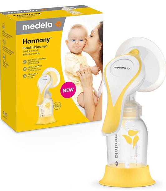 Tire-Lait Manuel Medela Harmony, Design Compact avec Téterelle Personalfit Flex et Fonction Stimulation