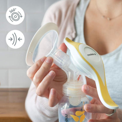 Tire-Lait Manuel Medela Harmony, Design Compact avec Téterelle Personalfit Flex et Fonction Stimulation