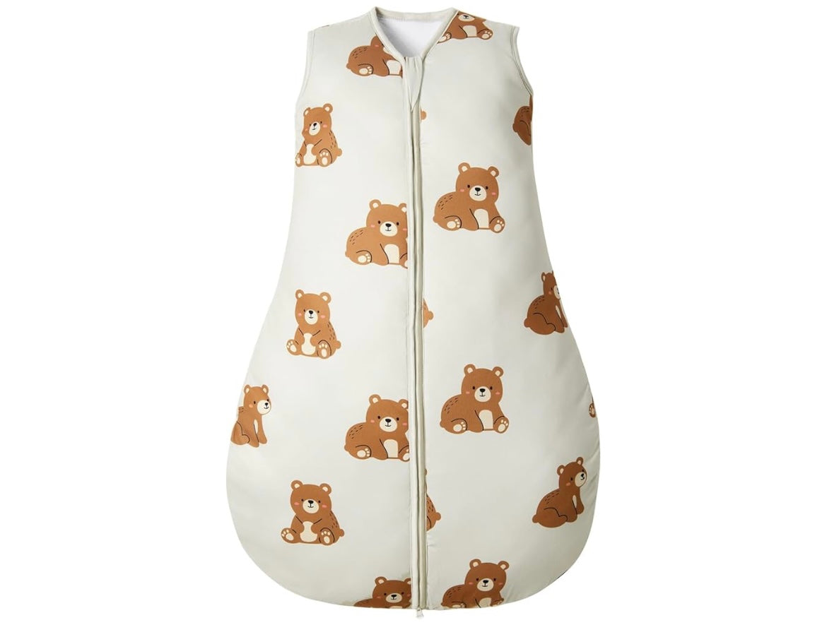 Lilian&Gema Gigoteuse Hiver 0-18 Mois, 2.5 Tog Gigoteuse Emmaillotage, Couverture D'Emmaillotage sans Manches avec Fermeture Eclair à Double Sens (Beignet imprimé, Hauteur 70 cm)